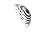 Halftone globe logo vector symbol icon design. Royalty Free Stock Photo