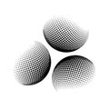 Halftone globe, sphere vector logo symbol, icon, design. abstract dotted globe illustration on background. Royalty Free Stock Photo