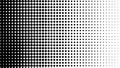 Halftone gradient pattern with black dots on white background Royalty Free Stock Photo