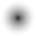 Halftone graphics with squares, monochromatic abstract element