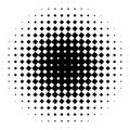 Halftone graphics with squares, monochromatic abstract element