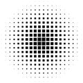 Halftone graphics with squares, monochromatic abstract element