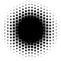 Halftone graphics with squares, monochromatic abstract element