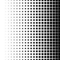 Halftone graphics with squares, monochromatic abstract element