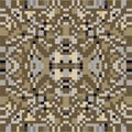 Halftone grunge pixel squares mosaic tribal ethnic seamless pattern. Half tone textured squares vector background. Modern digital