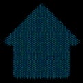 House Mosaic Icon of Halftone Spheres