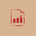 Halftone Icon - Bar chart Royalty Free Stock Photo