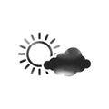 Halftone Icon - Forecast partly cloudy