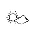 Halftone Icon - Forecast partly sunny
