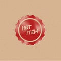 Halftone Icon - Hot item label