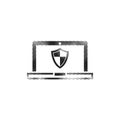 Halftone Icon - Laptops antivirus