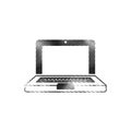 Halftone Icon - Laptops Royalty Free Stock Photo