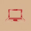 Halftone Icon - Laptops Royalty Free Stock Photo