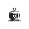 Halftone Icon - Large format camera