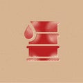 Halftone Icon - Oil barrel Royalty Free Stock Photo