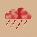 Halftone Icon - Rain cloud Royalty Free Stock Photo