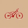 Halftone Icon - Trial bicycle