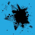 Halftone ink splat grunge Royalty Free Stock Photo