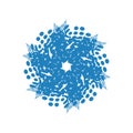 Halftone Isolated Snowflake Royalty Free Stock Photo