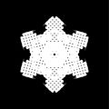 Halftone Isolated Snowflake Royalty Free Stock Photo