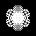 Halftone Isolated Snowflake Royalty Free Stock Photo