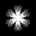 Halftone Isolated Snowflake Royalty Free Stock Photo