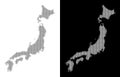 Halftone Japan Map