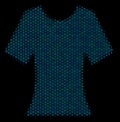 Lady T-Shirt Mosaic Icon of Halftone Circles