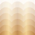 Halftone line pattern. Gold abstract degraded tile isolated on white background. Fading golden tileable. Gradient tessellation