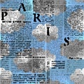 Halftone newspaper Paris Royalty Free Stock Photo