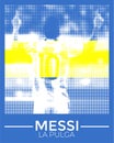 Halftone patterns Messi for poster