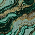 Halftone pixel art squares marble mosaic beautiful pattern. Half tone textured squares wavy vector background. Modern digital