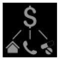 White Halftone Life Expenses Icon