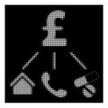 White Halftone Life Pound Expenses Icon