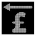 White Halftone Pound Moneyback Icon