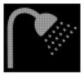 White Halftone Shower Icon Royalty Free Stock Photo