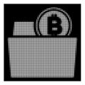 White Halftone Bitcoin Folder Icon Royalty Free Stock Photo