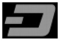 White Halftone Dashcoin Icon