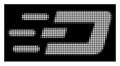 White Halftone Fast Send Dash Icon