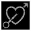 White Halftone Love Arrow Icon Royalty Free Stock Photo