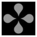 White Halftone Map Markers Icon