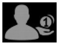 White Halftone Panhandler Icon