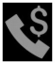 White Halftone Payphone Icon