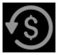 White Halftone Rebate Icon