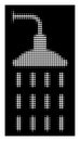 White Halftone Shower Icon Royalty Free Stock Photo