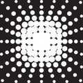 Halftone radial pattern background. Vector dots texture retro. A Royalty Free Stock Photo