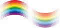 Halftone rainbow wave Royalty Free Stock Photo