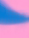 Halftone retro background. Pink blue halftone gradient. Royalty Free Stock Photo
