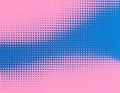 Halftone retro background. Pink blue halftone gradient. Royalty Free Stock Photo