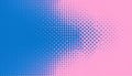 Halftone retro background. Pink blue halftone gradient. Royalty Free Stock Photo